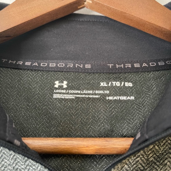 Men’s XL/TG/EG Under Armour Long sleeve pull over Gray Threadborne Shirt. - Picture 3 of 10